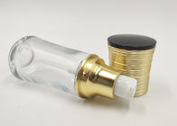 el cosmético de cristal transparente 30ml embotella diseño de oro del agremán portátil