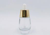 1oz 30ml despejan las botellas del dropper, botellas de cristal de la loción de oro/casquillo de la plata