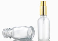 5ml - botellas cosméticas de cristal 100ml con el casquillo superior del dropper del botón del oro