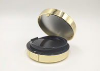 Envase negro de la crema del BB del oro, Portable redondo de la caja de la belleza del amortiguador de aire