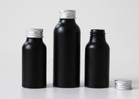 Botellas cosméticas de encargo de aluminio negras 100ml para la loción de la cera del pelo