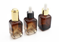 30ml Amber Square Glass Cosmetic Bottles para el suero del aceite esencial