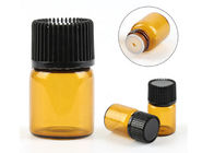botella de vidrio del aceite esencial de 1ml 2ml 3ml 5ml Amber Glass Vial With Plug