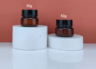 el cuenco plástico de los tarros de la crema de cara de 30g 50g forma el envase cosmético vacío del exfoliante corporal