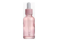 botella de cristal translúcida del dropper del rosa de 15ml 30ml para el aceite esencial modificado para requisitos particulares