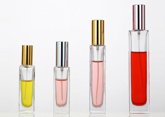Botella de perfume transparente de la fragancia del cuello que atornilla, acuerdo vacío de la botella de perfume 50ml