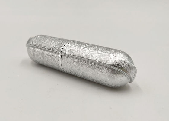 tubos vacíos brillantes color plata de la barra de labios 3.5g, logotipo de empaquetado del tubo de la barra de labios impreso