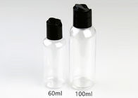 60ml/100ml despejan la botella del ANIMAL DOMÉSTICO, botellas plásticas cosméticas con el casquillo de la prensa