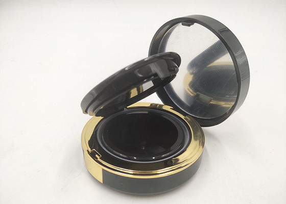 Portable redondo del oro del BB del envase negro de la crema