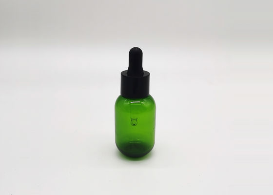 Empaquetado plástico del cosmético de la botella del dropper del aceite esencial 30ml del ANIMAL DOMÉSTICO verde