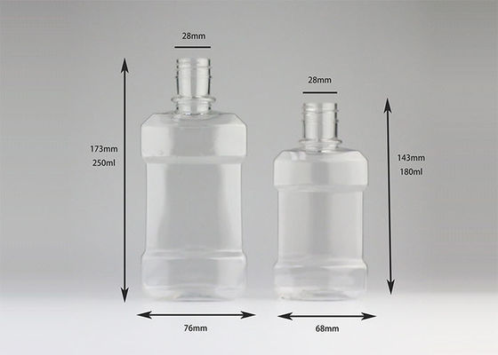 Botellas cosméticas plásticas transparentes del tapón de tuerca 180ml para el empaquetado que se lava