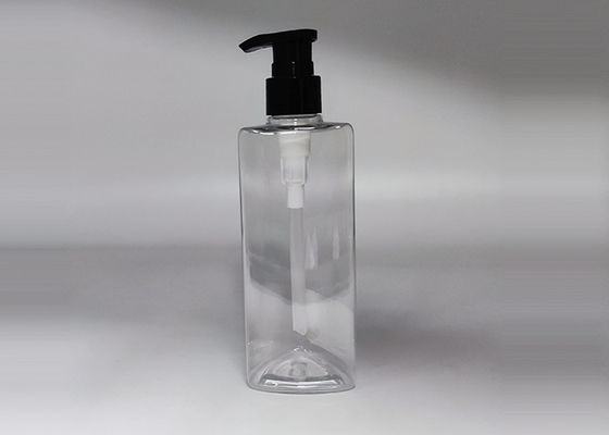 Botella 250ml del ANIMAL DOMÉSTICO del plástico transparente del triángulo para el empaquetado cosmético